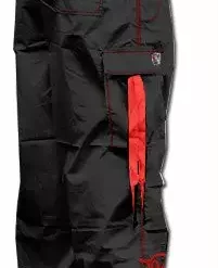 Bewild Ghast Apparel Ghast Cargo Drawstring Pants (Black / Red)