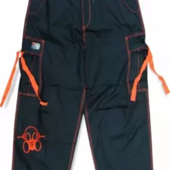 Bewild Ghast Apparel Ghast Cargo Drawstring Pants (Black / Red)