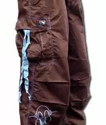 Bewild Ghast Cargo Drawstring Pants (Brown/Lt. Blue)