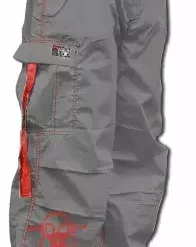 Bewild Ghast Cargo Drawstring Pants (Charcoal / Red) Ghast Apparel