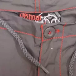 Bewild Ghast Cargo Drawstring Pants (Charcoal / Red) Ghast Apparel