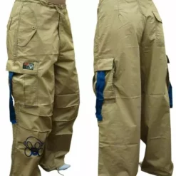 Bewild Ghast Cargo Drawstring Pants (Khaki / Blue)