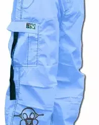 Bewild Ghast Cargo Drawstring Pants (Light Blue With Black)