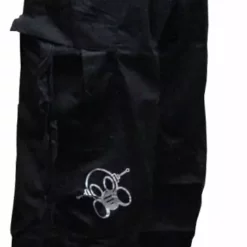 Bewild Ghast Cargo Drawstring Raver Pants (Black)