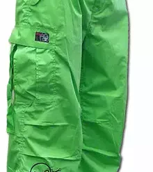 Bewild Ghast Cargo Drawstring Raver Pants (Lime)