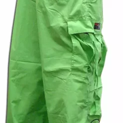 Bewild Ghast Cargo Drawstring Raver Pants (Lime)