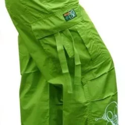 Bewild Ghast Cargo Drawstring Raver Pants (Olive/White)