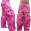 Bewild Ghast Cargo Drawstring Raver Pants (Pink)