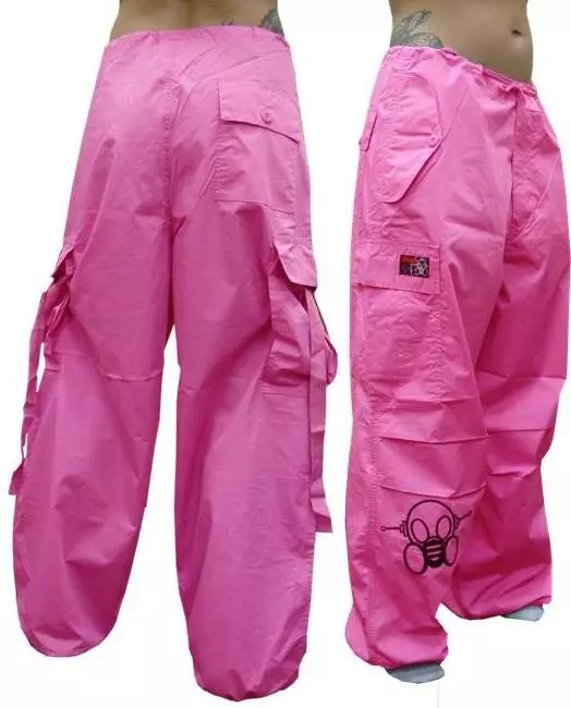 Bewild Ghast Cargo Drawstring Raver Pants (Pink) 4 Bewild Ghast Cargo Drawstring Raver Pants (Pink)