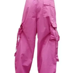 Bewild Ghast Cargo Drawstring Raver Pants (Pink) 11 Bewild Ghast Cargo Drawstring Raver Pants (Pink)