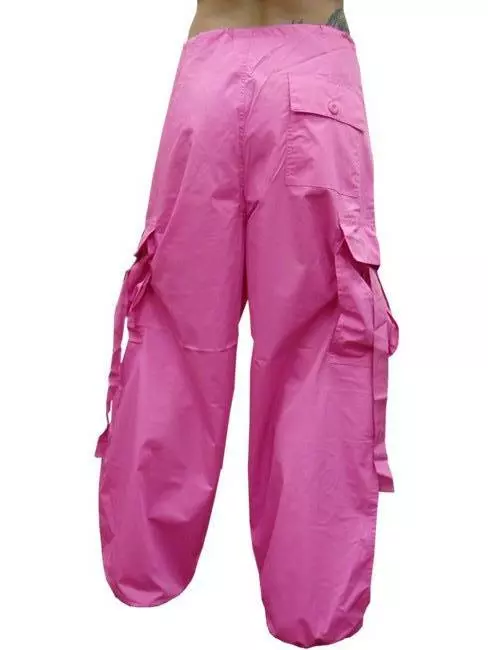 Bewild Ghast Cargo Drawstring Raver Pants (Pink) 5 Bewild Ghast Cargo Drawstring Raver Pants (Pink)