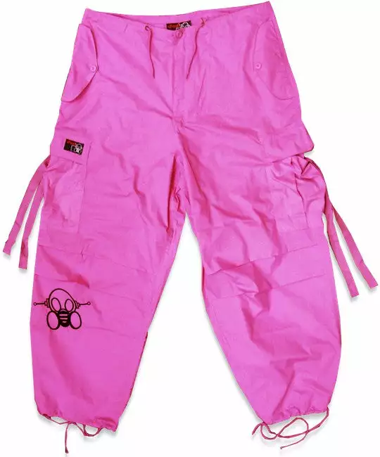 Bewild Ghast Cargo Drawstring Raver Pants (Pink) 9 Bewild Ghast Cargo Drawstring Raver Pants (Pink)