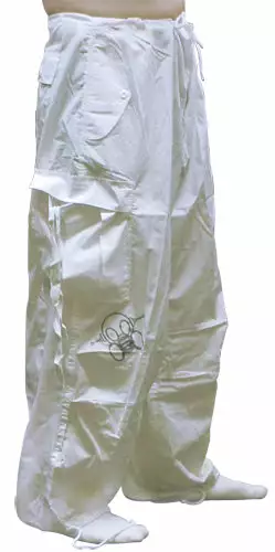 Bewild Ghast Cargo Drawstring Raver Pants (White) 3 Bewild Ghast Cargo Drawstring Raver Pants (White)
