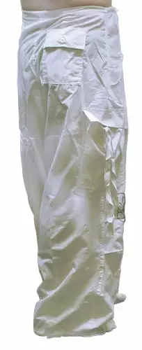 Bewild Ghast Cargo Drawstring Raver Pants (White) 8 Bewild Ghast Cargo Drawstring Raver Pants (White)