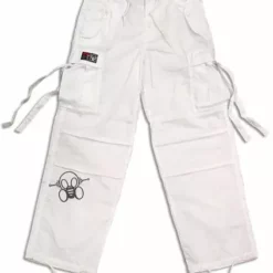 Bewild Ghast Cargo Drawstring Raver Pants (White) 15 Bewild Ghast Cargo Drawstring Raver Pants (White)