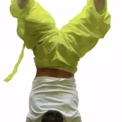 Bewild Ghast Cargo Drawstring Raver Pants (Yellow)