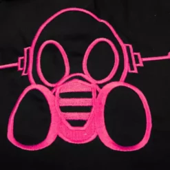 Bewild Ghast Contrast Stitch Cargo Dance Pants (Black / Pink)