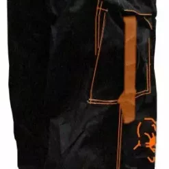 Bewild Ghast Contrast Stitch Cargo Raver Pants (Black / Orange)