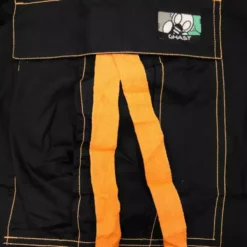 Bewild Ghast Contrast Stitch Cargo Raver Pants (Black / Orange)