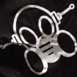 Bewild Ghast Contrast Stitch Cargo Raver Pants (Black/White)