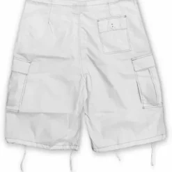 Bewild Ghast Contrast Stitch Cargo Shorts (White/Black) 12 Bewild Ghast Contrast Stitch Cargo Shorts (White/Black)