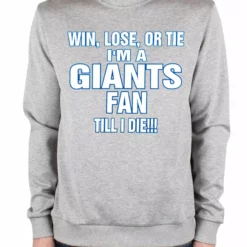Bewild Giants Fan Till I Die Adult Crewneck Sport Inspiration