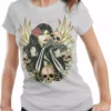 Bewild Girl With Skulls And Feather Wings Girl's T-Shirt 1 Bewild Girl With Skulls And Feather Wings Girl's T-Shirt