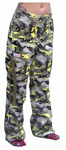 Bewild Girls "Hipster" UFO Pants (Yellow Camo) Girly Hipster UFO 4 Bewild Girls "Hipster" UFO Pants (Yellow Camo) Girly Hipster UFO