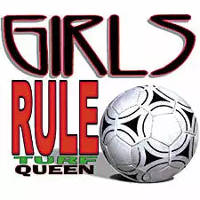 Bewild Cool Funny & Offensive Girls Rule Turf Queen Girls T-Shirt