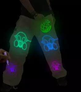 Bewild Glow In The Dark Fabric Paint Tubes (Set Of 6) 6 Bewild Glow In The Dark Fabric Paint Tubes (Set Of 6)