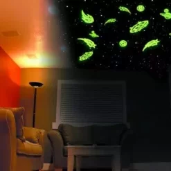 Bewild Glow In The Dark Planets And Stars (10 Piece Set) Neon & Black Light Accessories