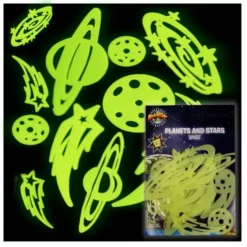 Bewild Glow In The Dark Planets And Stars (10 Piece Set) Neon & Black Light Accessories