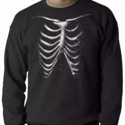 Bewild Halloween Prints Glow In The Dark Ribcage Adult Crewneck
