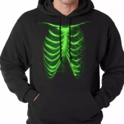 Bewild Glow In The Dark Ribcage Adult Hoodie