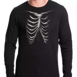 Bewild Glow In The Dark Ribcage Thermal Shirt Halloween Prints
