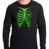 Bewild Glow In The Dark Ribcage Thermal Shirt Halloween Prints 2 Bewild Glow In The Dark Ribcage Thermal Shirt Halloween Prints