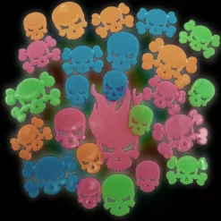 Bewild Glow In The Dark Skulls Wall Decorations Neon & Black Light Accessories
