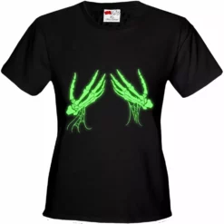 Bewild Halloween Prints Halloween Tshirt - Glowing Groping Skeleton Hands Girl's T-Shirt