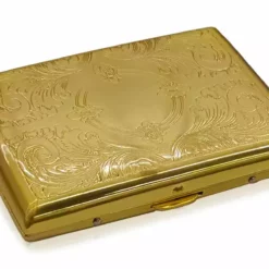 Bewild Gold Etched Cigarette Case (For Regular Size Only)