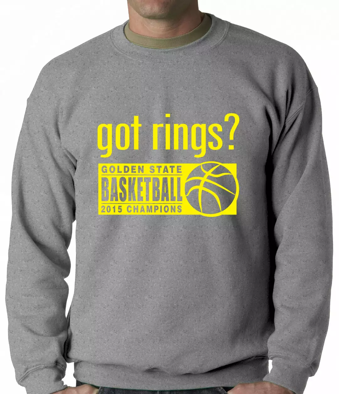 Bewild Got Rings? Golden State2015 Basketball Champs Adult Crewneck 5 Bewild Got Rings? Golden State2015 Basketball Champs Adult Crewneck