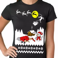 Bewild Grandma Got Run Over By A Reindeer - Ugly Christmas Ladies T-shirt Holiday Prints 12 Bewild Grandma Got Run Over By A Reindeer - Ugly Christmas Ladies T-shirt Holiday Prints