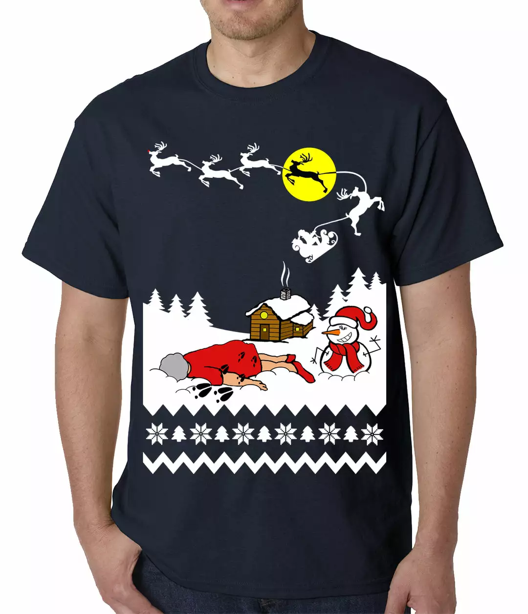 Bewild Grandma Got Run Over By A Reindeer - Ugly Christmas Mens T-shirt Holiday Prints 9 Bewild Grandma Got Run Over By A Reindeer - Ugly Christmas Mens T-shirt Holiday Prints
