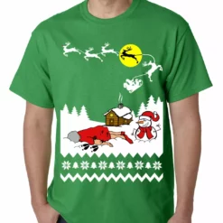 Bewild Grandma Got Run Over By A Reindeer - Ugly Christmas Mens T-shirt Holiday Prints