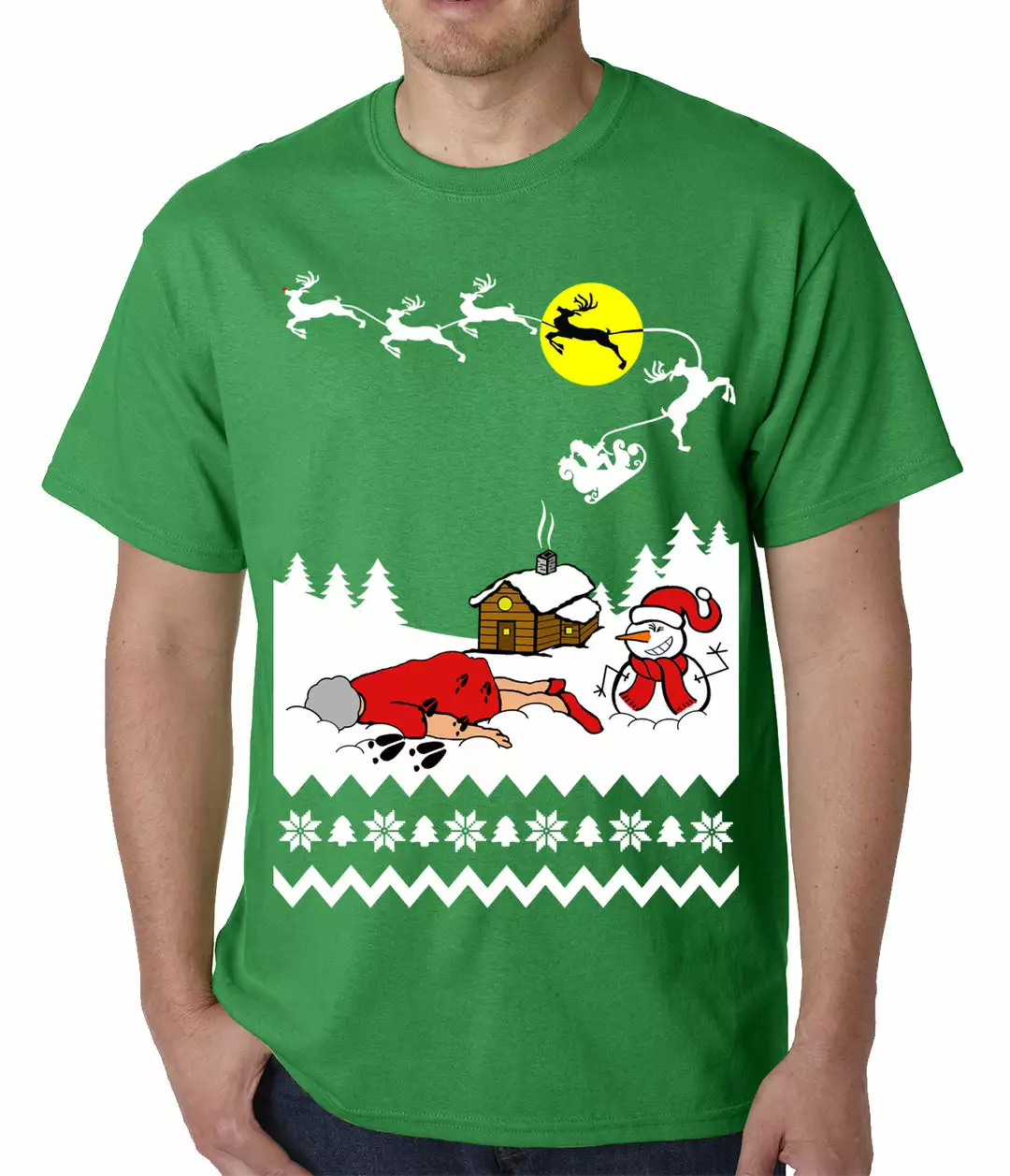 Bewild Grandma Got Run Over By A Reindeer - Ugly Christmas Mens T-shirt Holiday Prints 4 Bewild Grandma Got Run Over By A Reindeer - Ugly Christmas Mens T-shirt Holiday Prints