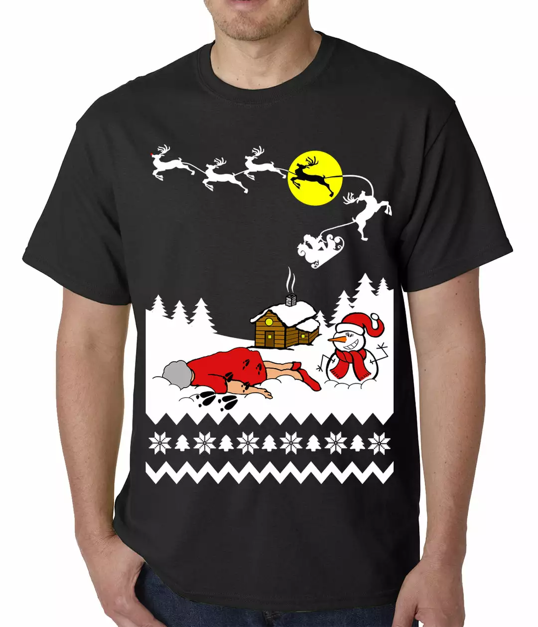 Bewild Grandma Got Run Over By A Reindeer - Ugly Christmas Mens T-shirt Holiday Prints 5 Bewild Grandma Got Run Over By A Reindeer - Ugly Christmas Mens T-shirt Holiday Prints
