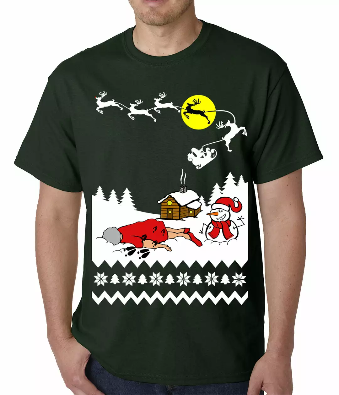 Bewild Grandma Got Run Over By A Reindeer - Ugly Christmas Mens T-shirt Holiday Prints 7 Bewild Grandma Got Run Over By A Reindeer - Ugly Christmas Mens T-shirt Holiday Prints