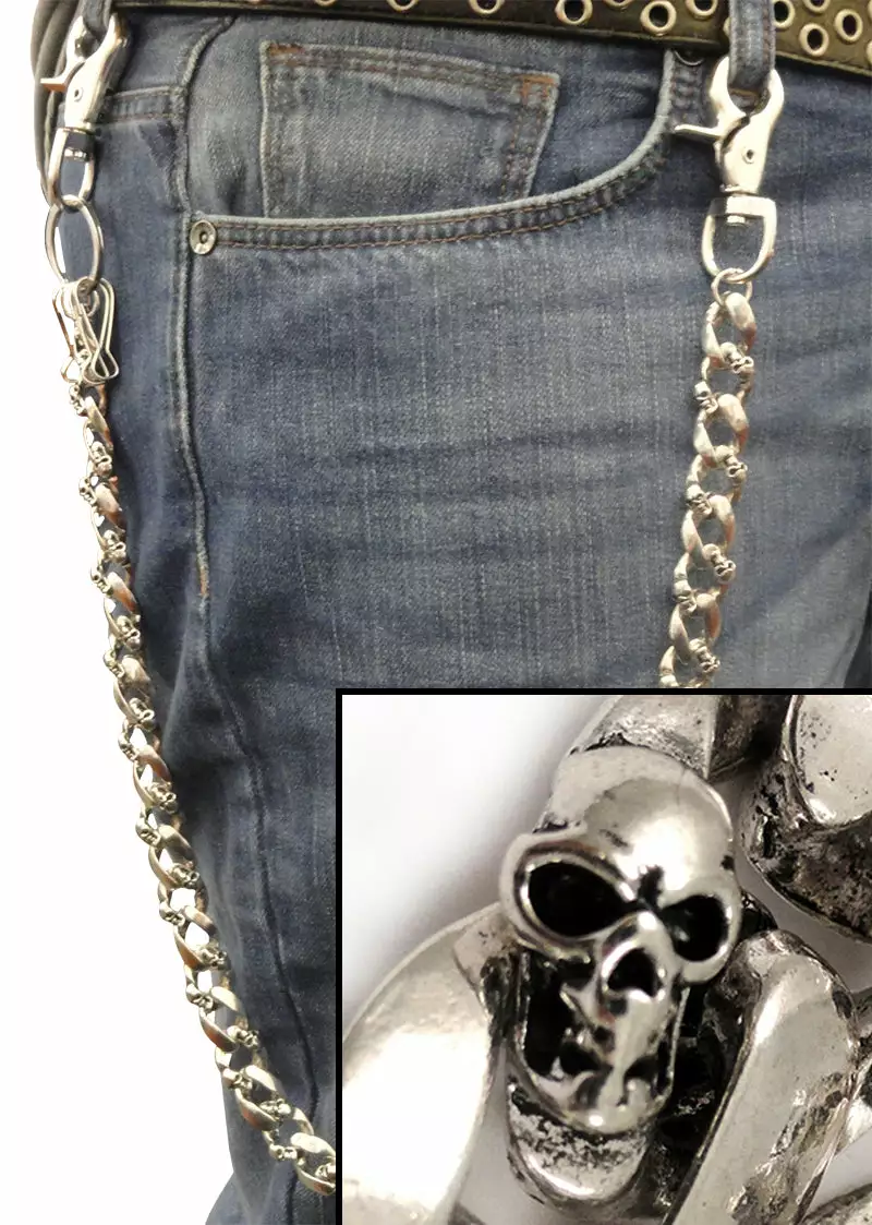 Bewild Wallets & Chains Graveyard Skulls Tough Link Jean And Wallet Chain 5 Bewild Wallets & Chains Graveyard Skulls Tough Link Jean And Wallet Chain