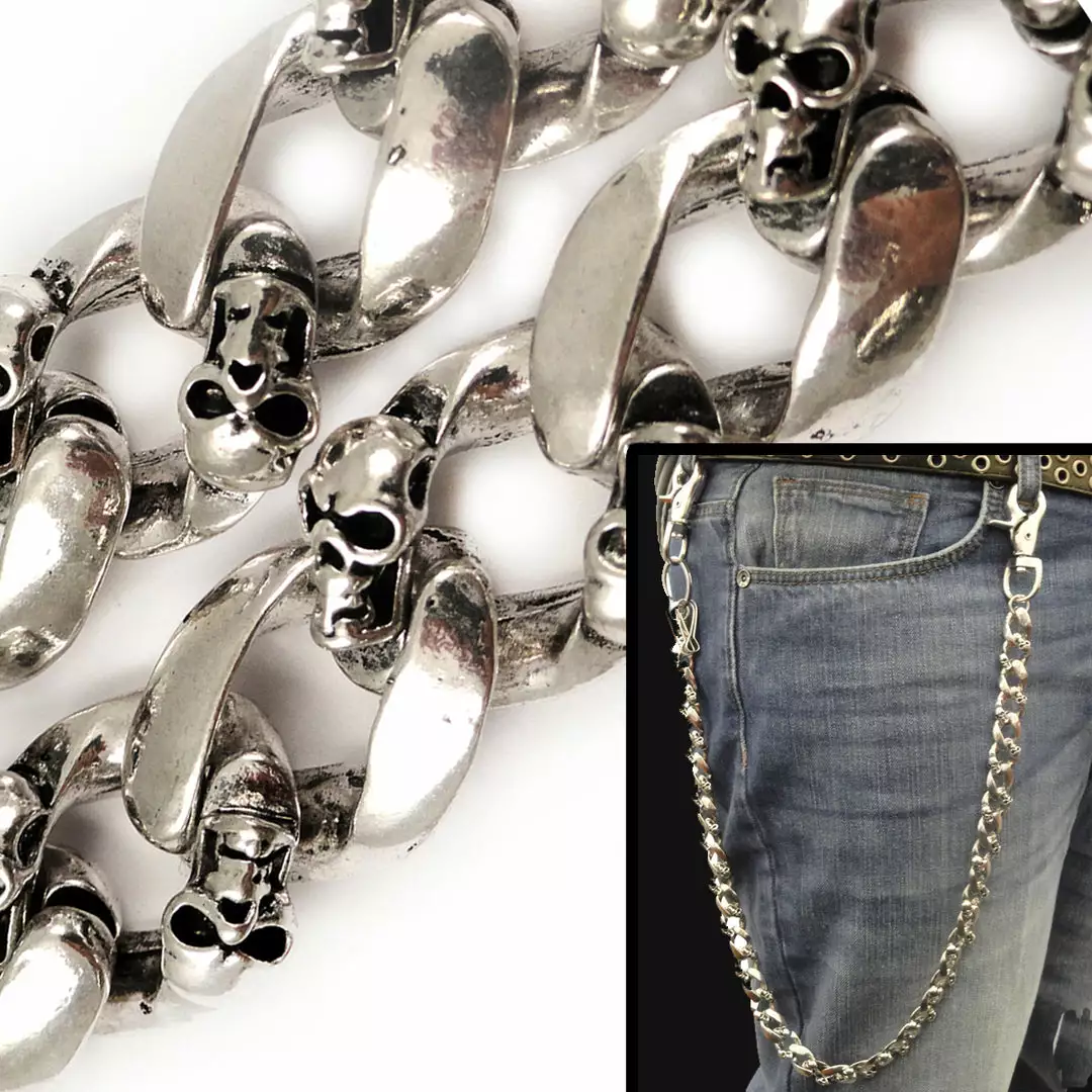 Bewild Wallets & Chains Graveyard Skulls Tough Link Jean And Wallet Chain 4 Bewild Wallets & Chains Graveyard Skulls Tough Link Jean And Wallet Chain