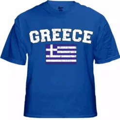 Bewild Greece Vintage Flag International Mens T-Shirt