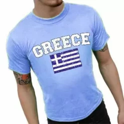 Bewild Greece Vintage Flag International Mens T-Shirt